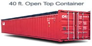 40 ft. Open Top Container